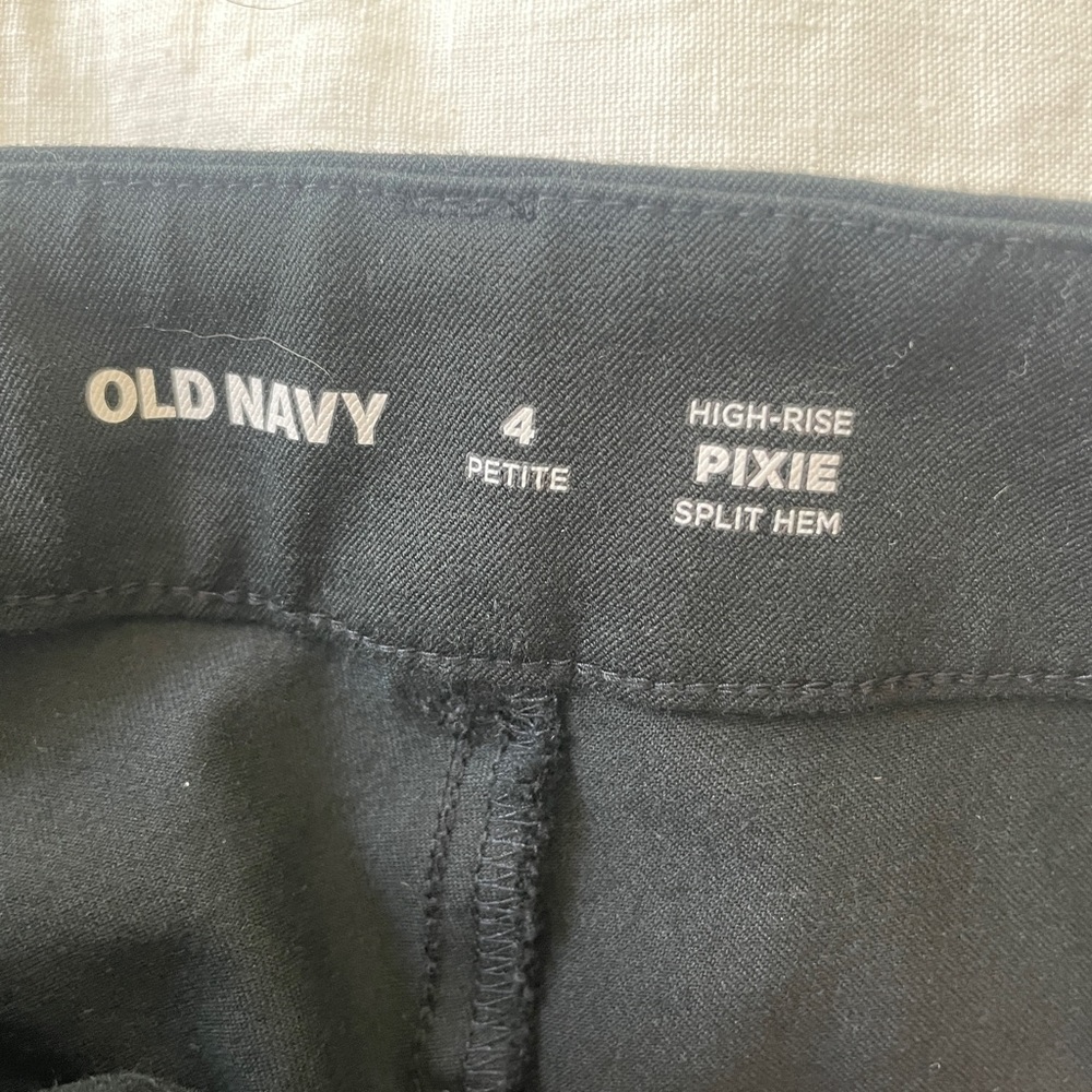 High-Waisted Split-Front Pixie Skinny Pants for Women - Black - 4